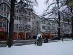 Rosenheim Muenchener Strasse in winter season