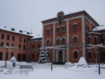 Rosenheim townhall in winter season